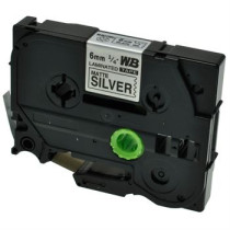 Alternativ-P-Touch für Brother TZE211 Schwarz Matt Silber