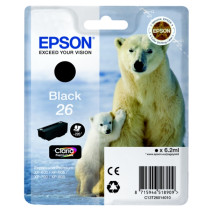 Original Tintenpatrone schwarz Epson C13T26014012/26 schwarz