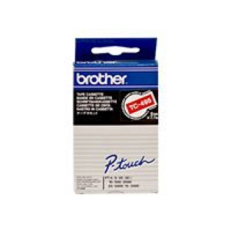 BROTHER TC495 Schriftbandkassette rot weiss 9mmx7.7m laminiert fuer P-touch 8e 500 2000 3000 5000