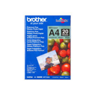 BROTHER  glänzend  Foto Papier weiss 260g/m2 A4 20 Blatt 1er-Pack