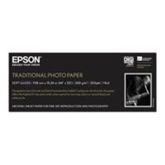 EPSON S045056 Traditional Foto Papier 330g/m2 1118mm x 15m 1 Rolle 1er-Pack 1118mm x 15m