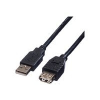 ROLINE USB 2.0 Kabel Typ A-A ST/BU schwarz 1,8m
