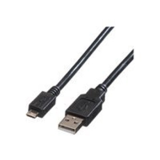 ROLINE USB 2.0 Kabel USB A ST - Micro USB B ST schwarz 1,8m