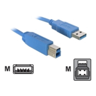 DELOCK Kabel USB 3.0 A-B St/St 1.0m