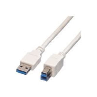 VALUE USB 3.2 Gen 1 Kabel Typ A-B weiss 3m