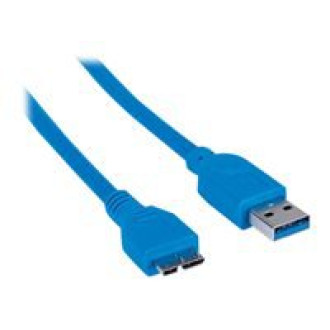 MANHATTAN USB 3.0 Anschlusskabel A-Stecker / Micro-B-Stecker 1,8 m blau in Polybag