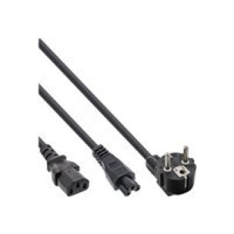 INLINE Netz-Y-Kabel 1x Schukostecker auf Kaltgeraete- und Notebookstecker 2m
