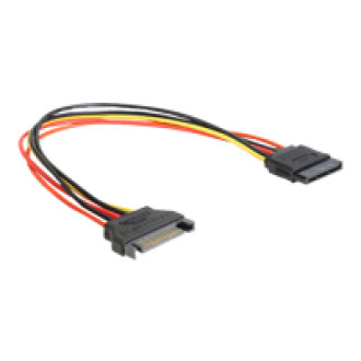 DELOCK Kabel Power SATA 15 Pin Stecker > SATA 15 Pin Buchse Verlängerung 30 cm