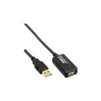 INLINE USB 2.0 Aktiv-Verlaengerung 15m InLine mit Signalverstaerkung / Repeater Stecker A an Buchse A 10m