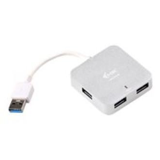 I-TEC USB 3.0 Metal Passive HUB 4 Port ohne Netzteil ideal fuer Notebook Ultrabook Tablet PC unterstuetzt Win und Mac OS