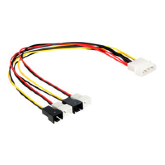 DELOCK Kabel Power Molex 4 Pin Stecker > 4x 2 Pin Stecker Lüfter