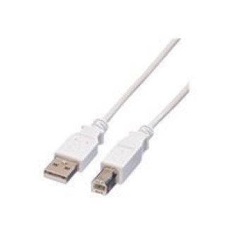 VALUE USB 2.0 Kabel Typ A-B weiss 0,8m