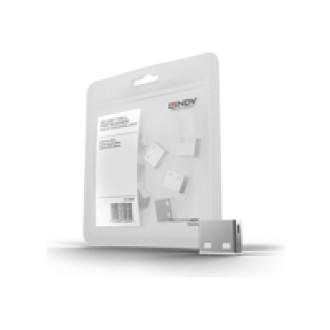 LINDY 10 USB Portschloesser WEISS. Erweiterungskit fuer LINDY Art.Nr. 40454