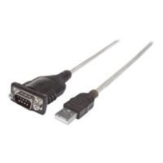 MANHATTAN USB RS232 Seriell Konverter Verbindet ein serielles Geraet mit dem USB Port FTDI FT232RL-Chipsatz 0,45 m Polybag
