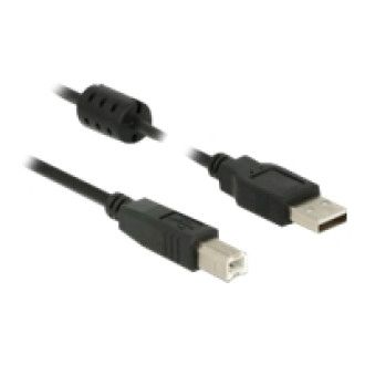 DELOCK Kabel USB 2.0 Typ-A Stecker > USB 2.0 Typ-B Stecker 0,5 m schwarz