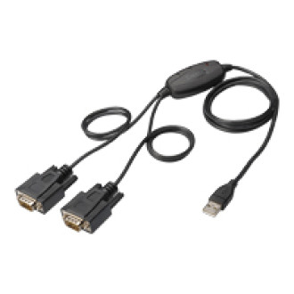 DIGITUS 1,5M USB 2.0 zu RS232x2 Kabel Chipsatz: FT2232H