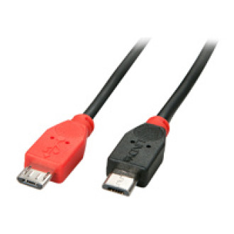 LINDY USB 2.0 Kabel Typ Micro-B / Micro-B OTG 0,5m Micro-B Stecker an Micro-B Stecker