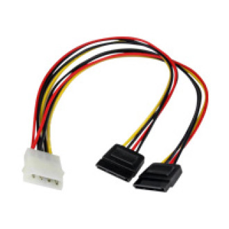 STARTECH.COM 12in LP4 to 2x SATA Power Y Cable Adapter