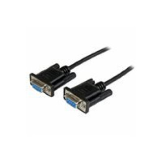 STARTECH.COM 1m Black DB9 RS232 Serial Null Modem Cable F/F