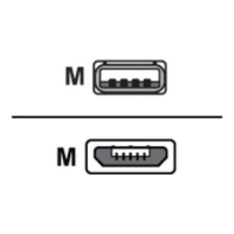 DELOCK Kabel EASY USB 2.0-A > EASY Micro-B links/rechts gewinkelt Stecker/Stecker 0,5 m