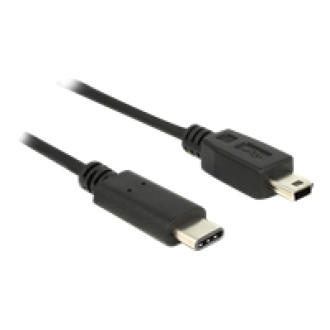 DELOCK Kabel USB Typ-C 2.0 Stecker > USB 2.0 Typ Mini-B Stecker 0,5 m schwarz
