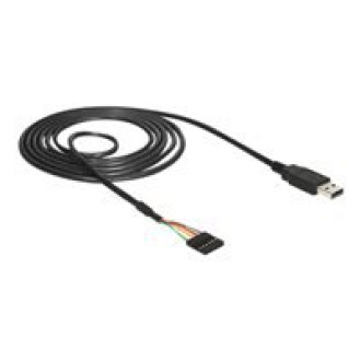 DELOCK Adapterkabel USB > Seriell-TTL 6 Pin Pfostenbuchse 1,8m 5 V 2,54 mm Raster