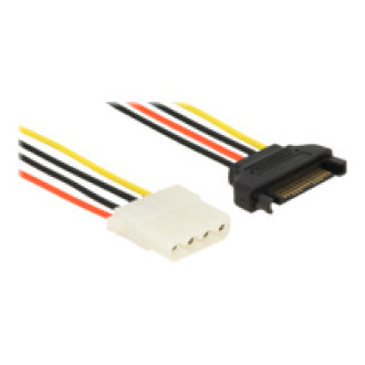 DELOCK Kabel Power SATA 15pin Buchse > 4pin Molex Buchse 30cm