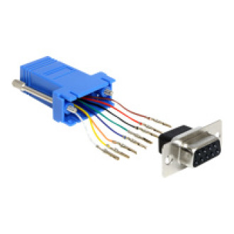 DELOCK Adapter Sub-D 9Pin Bu > RJ45 Bu. Montagesatz