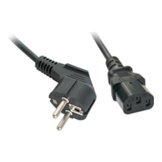 LINDY 2m IEC-Netzkabel Schuko an IEC-C13