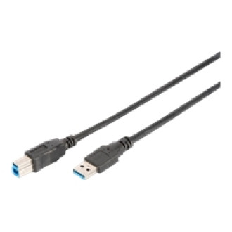 DIGITUS USB 3.0 Verbindungskabel Typ A-B St/St 1,8m USB 3.0 konform UL sw