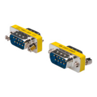 DIGITUS Gender Changer D-Sub9 Metallgehäuse M/M mit Sechskantmuttern