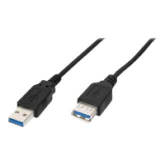 DIGITUS USB 3.0 Verlängerungskabel Typ A St/Bu 1,8m USB 3.0 konform sw