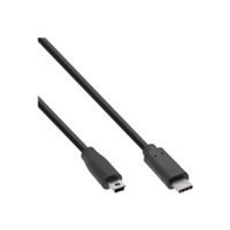 INLINE USB 2.0 Kabel Typ C an Mini-B 5pol. Stecker Stecker schwarz 3m