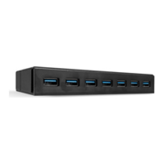LINDY USB 3.1 Hub 7 Port mit Ladefunktion. Unterstuetzt Battery Charging Standard 1.2 bis max. 1,5A Ampere pro Port