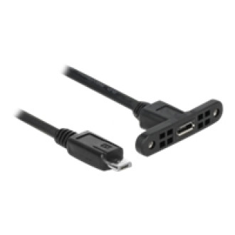 DELOCK Kabel USB 2.0 Micro-B Buchse zum Einbau > USB 2.0 Micro-B Stecker 1 m