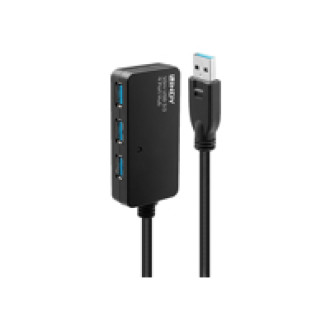 LINDY USB 3.0 Aktivverlaengerungs-Hub Pro 10m 4 Port Nur am 8m Segment 43158 verwendbar
