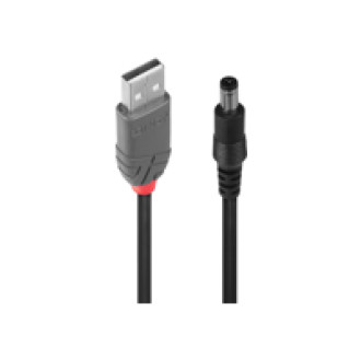 LINDY Adapterkabel USB A - DC 5,5/2,1mm Hohlstecker 1,5m