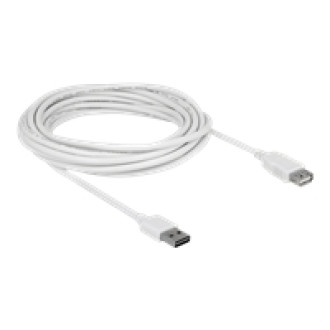 DELOCK Verlängerungskabel EASY-USB 2.0 Typ-A Stecker > USB 2.0 Typ-A Buchse weiss 5 m