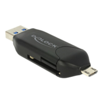 DELOCK Micro USB OTG Card Reader + USB 3.0 A Stecker