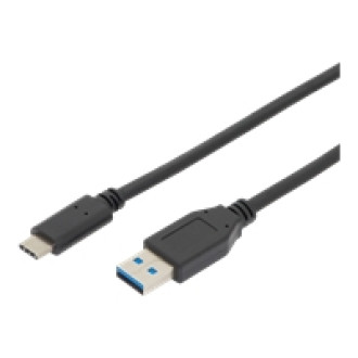 ASSMANN USB Typ C Verbindungskabel Typ C auf A St/St 1,0m voll ausgestattet Gen2 3A 10GB 3.1 Version CE sw