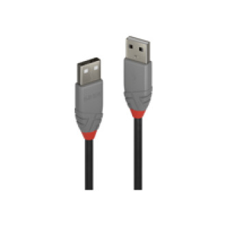 LINDY 0,2m USB 2.0 A Kabel Anthra Line