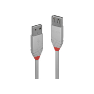 LINDY 0,2m USB 2.0 Typ A Verl.AnthraLine
