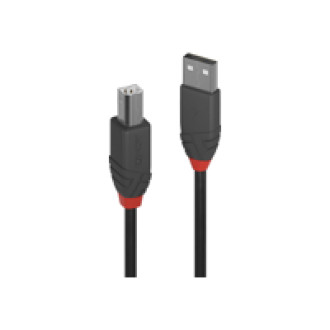 LINDY 0,2m USB 2.0 Typ A/B Anthra Line