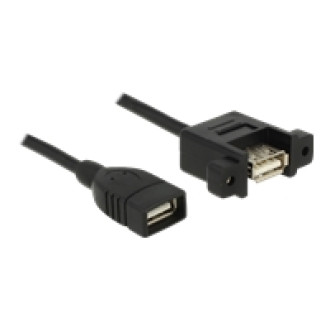DELOCK Kabel USB 2.0 Typ-A Buchse > USB 2.0 Typ-A Buchse zum Einbau 1 m