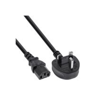 INLINE Netzkabel Netzstecker GB auf Kaltgeraetestecker C13 1,8m schwarz