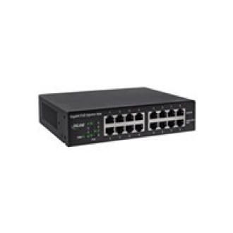 INLINE PoE+ Gigabit Netzwerk Injektor Hub 8 Port 8x PoE+ 19 Zoll Winkel inklusive luefterlos