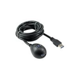 INLINE USB 3.0 Verlaengerung A Stecker / Buchse schwarz mit Standfuss 3m