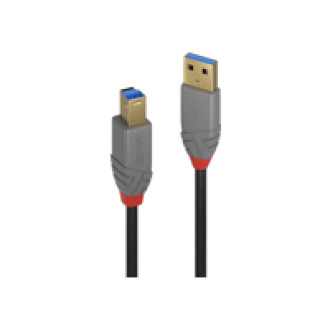 LINDY 1m USB 3.0 Typ A an B Kabel Anthra Line 5Gbit/s