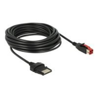 DELOCK PoweredUSB Kabel Stecker 24 V > 8 Pin Stecker 5 m für POS Drucker und Terminals