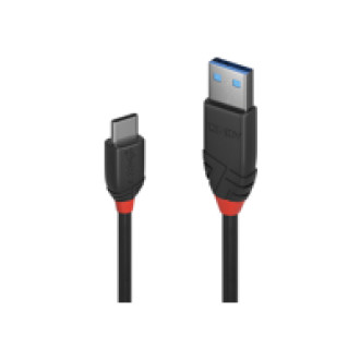 LINDY 1m USB 3.1 Typ A an C Kabel 3A Black Line
